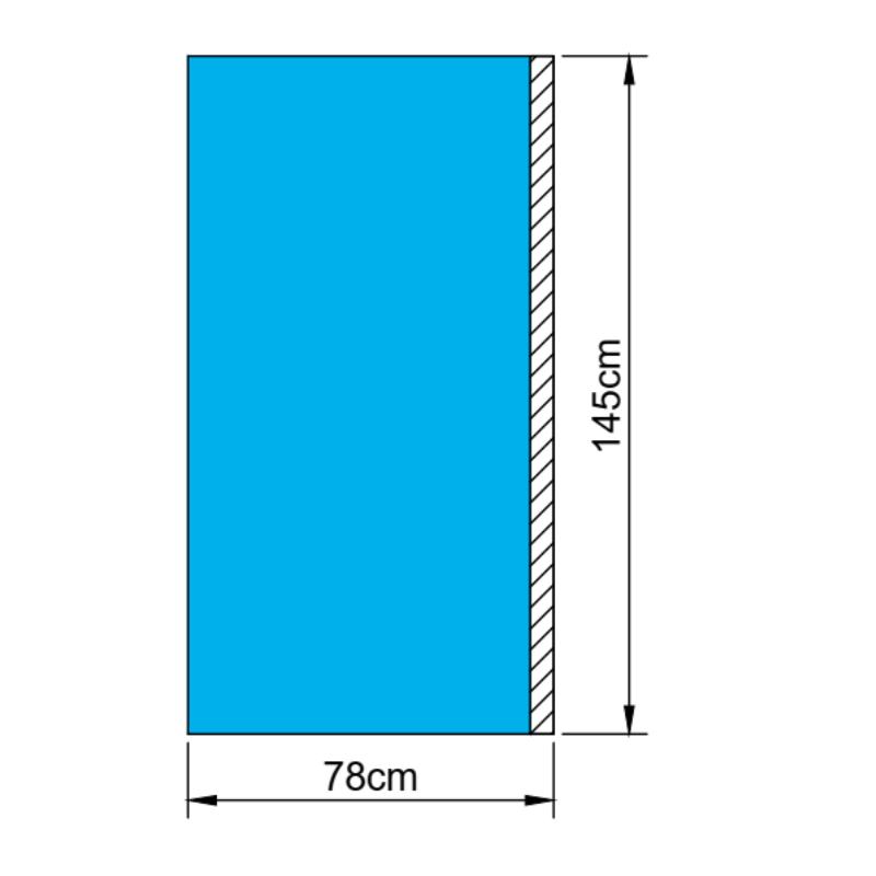Покриття операційне 145 см х 78 см з адгезивним краєм (ламінований спанбонд - 56г/м2) стерильне, одноразового використання NUREL®
